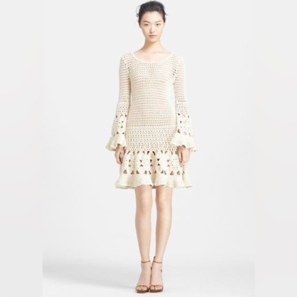 Michael Kors Dresses & Skirts - Michael Kors Floral Hand Crocheted Dress Thistle MSRP $1750